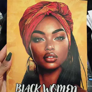 Black Women Coloring Book: 50 Stunning African American Portraits for Teens & Adults - Therapeutic Creative Outlet