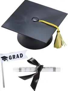 Classic Black Graduation Cake Kit Cupcake & Party Supplies Decoration Toppers