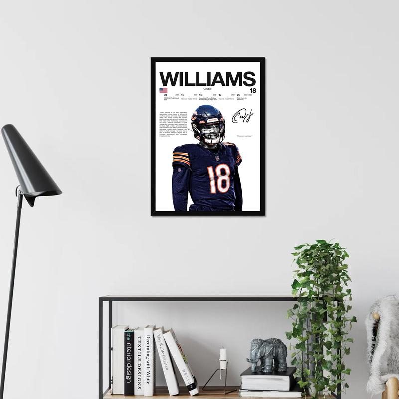Williams Hardline Poster, Chicago Football Wall Art For Fans, Sport Gift For Men [UNFRAMED - PRINT ONLY]