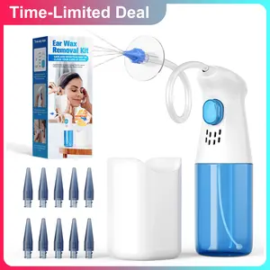 Ear Wax Removal Kit, Ear Cleaning Kit, Manual Ear Irrigation Flushing System, Ear Wax Removal Kit, Safe and Effective to Clean Ear Built Up Wax