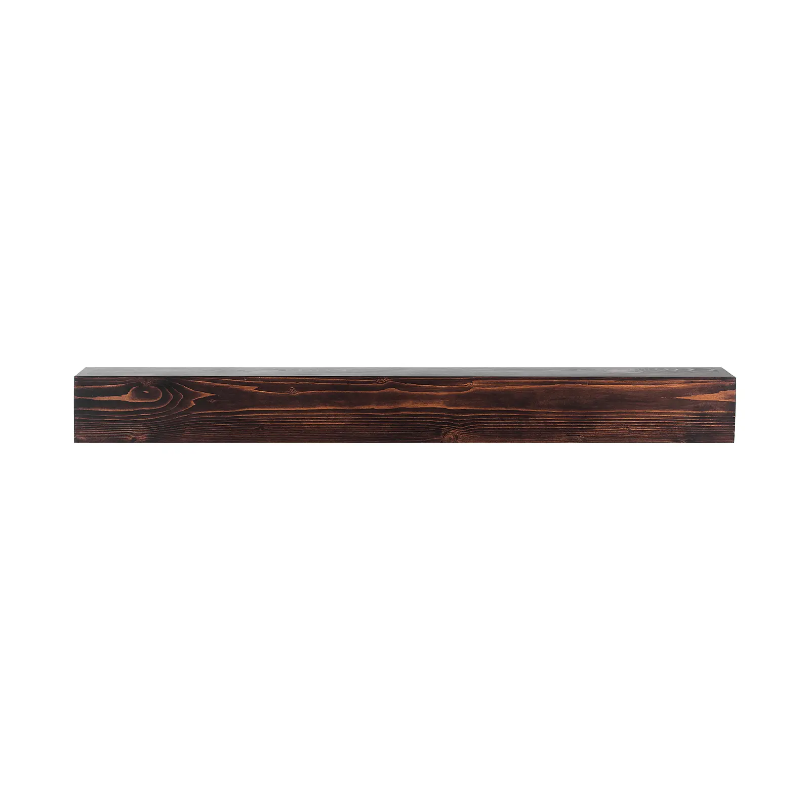 Fireplace Mantel, 48" x 8" x 5", 50 lbs Weight Capacity, Natural Wood Mantel for Over Fireplace, Wall Mounted Floating Farmhouse Shelf, Handcrafted Fireplace Mantel for Wall Decor, Rustic Brown
