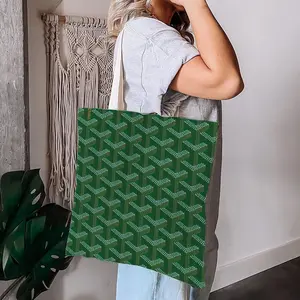 Luxury Designer Vintage Simple Storage Bags Canvas Double-Sided Print Tote Bag Large Capacity Shoulder Students Festive Fashion Eco Outdoor Picnic Travel High Quality Shopping Handbag Machine Washable Foldable Reusable