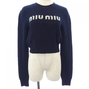 Pre-owned miu miu Cashmere Small Leather Goods Blend Knit Top