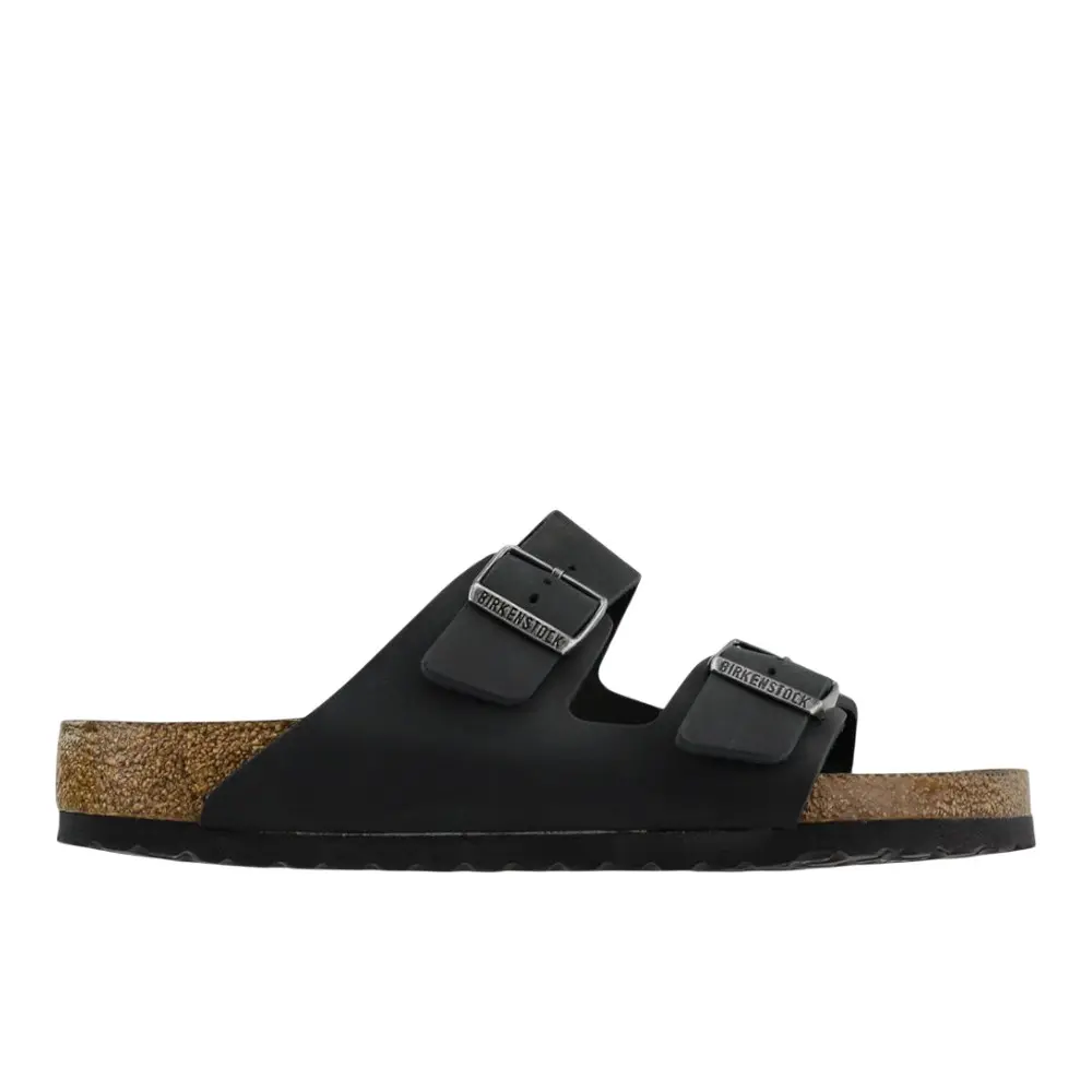 BIRKENSTOCK Mens Arizona Soft Footbed Oiled Leather Casual Sandals Casual - Black BIRKENSTOCK Mens Arizona Soft Footbed Oiled Leather Casual Sandals Casual - Black