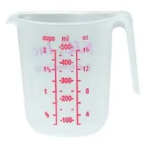 212 MAIN 16oz Plastic Oil Measuring Cup with Scale - Kitchen Measuring Utensil for Accurate Liquid Measurement