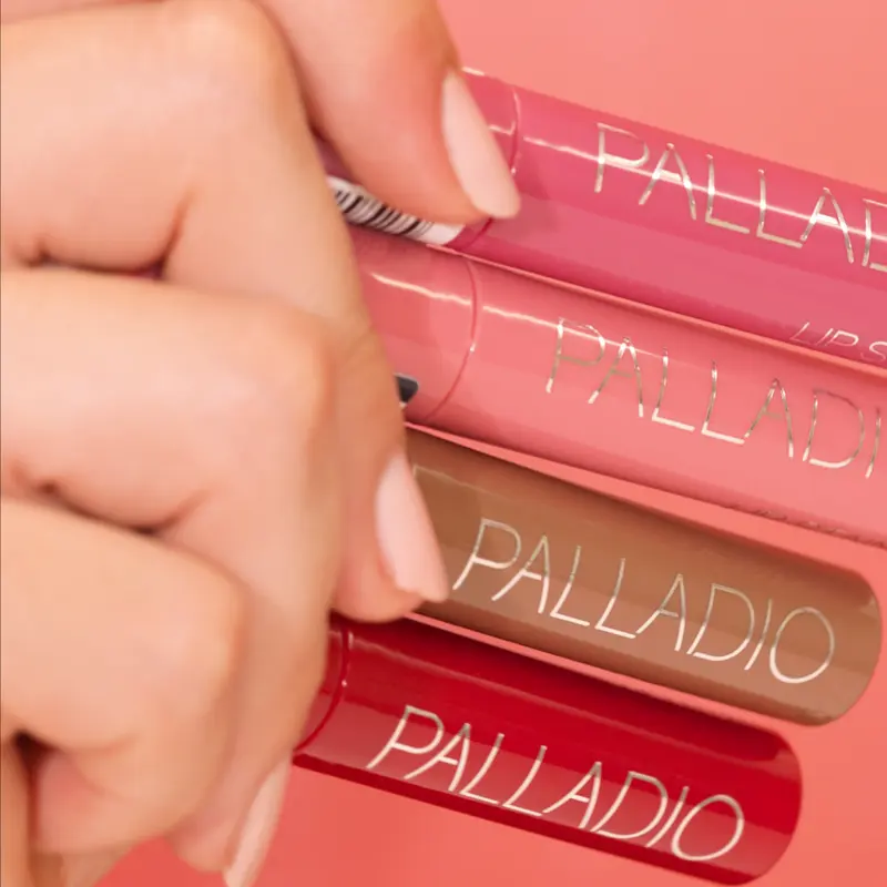 Palladio 6-Piece Lip Stain Set, Makeup Cosmetic Stain Lipstick & Lip Gloss, Hydrating Waterproof Matte Formula, Long-Lasting Smudge-Proof Natural Finish, Precise Chisel Tip Marker, Dry Single Item, Vivid Pink Tone, Stain Makeup