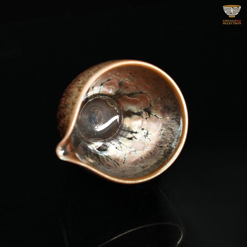 Zhi Jing Violet & Golden Rose Series Pink Oil-Drop Jian Zhan Tea Cup | Tea Cup | Gift | Collectible | Pink