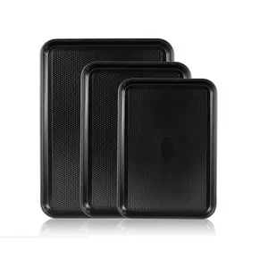 3 Pack Baking Sheet Pan Set, Thick Nonstick Cookie Sheets for Oven, Half/Quarter/Jelly Roll Pans for Oven, Heavy Duty Baking Trays for Oven with Diamond Texture