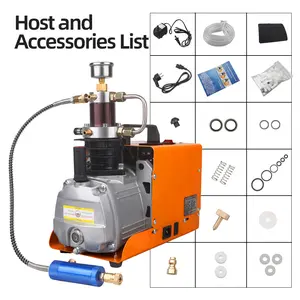 4500Psi 300Bar 30MPA 220V 110V Pcp Air Compressor Electric High Pressure Pump for Pneumatic PCP Rifle Airgun Scuba Inflator