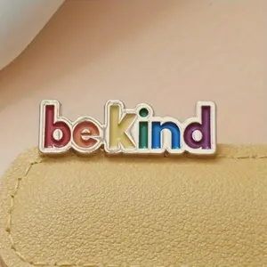 5pcs Be Kind Rainbow Enamel Pin Brooch - Fashion Accessory for Men & Women, Unisex Daily Wear, Versatile for Clothing, Bags, No Plating - Alloy Material, Gift for All Seasons