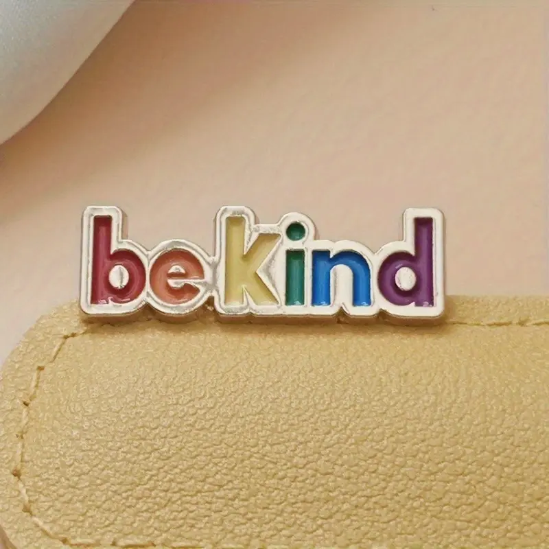 5pcs Be Kind Rainbow Enamel Pin Brooch - Fashion Accessory for Men & Women, Unisex Daily Wear, Versatile for Clothing, Bags, No Plating - Alloy Material, Gift for All Seasons