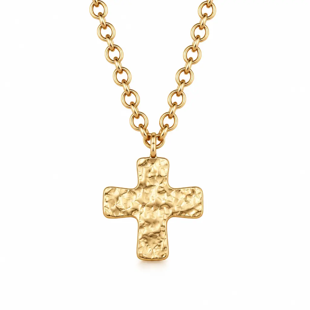 Fashion Cross Pendant Necklace for Women, Dainty Cross Necklace, Vintage Chain Jewelry, Trendy All-Match Fashionable Accessories, Minimalist Faith Jewelry for Daily Decor, Birthday Gift for Her, TikTok Viral Necklace