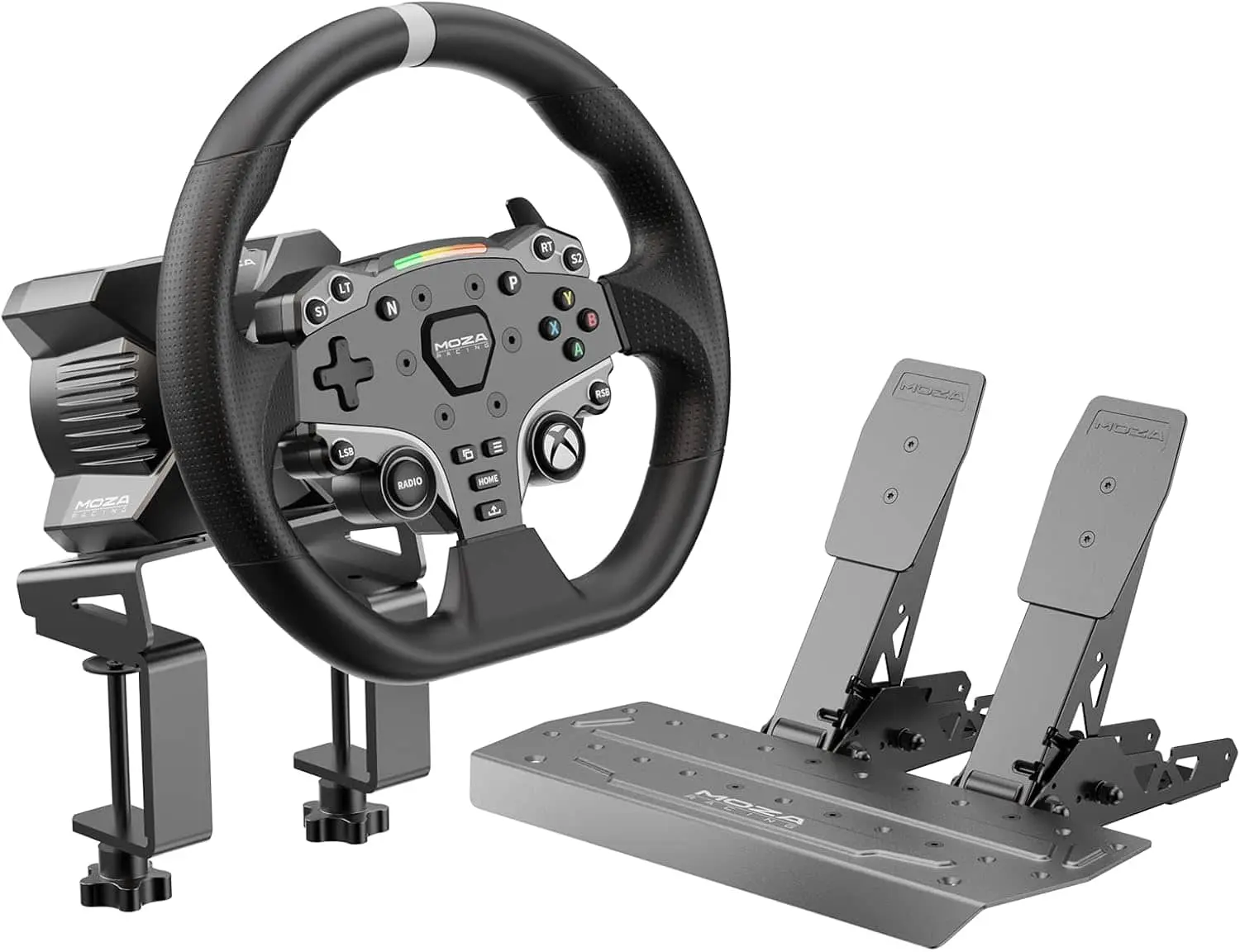 Moza Racing - R3 Direct Drive Sim Racing Bundle with 3.9Nm force for Xbox One, Xbox Series XS, and PC (Pedals, Wheelbase, & Wheel) - Black