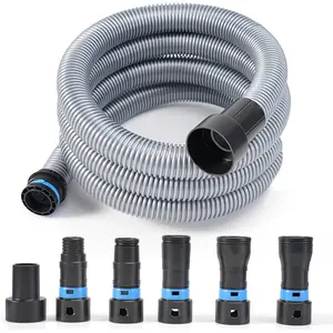16FT Shop Vac Hose Dust Collection Hose Kit for  & Shop Vacuum System with Expanded Multi-Brand Power Tool Adapter Set with 6 Sander Vacuum Adapters for 2-1/4" Dust Collector Vacuum Connection