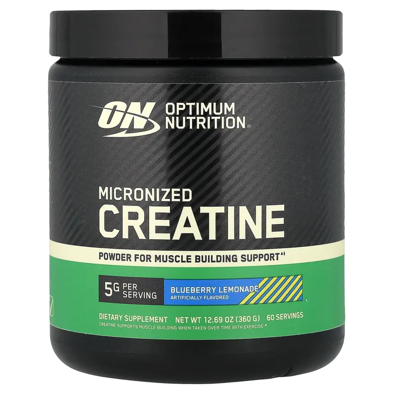 Optimum Nutrition Micronized Creatine Powder, Blueberry Lemonade, 12.69 oz (360 g)