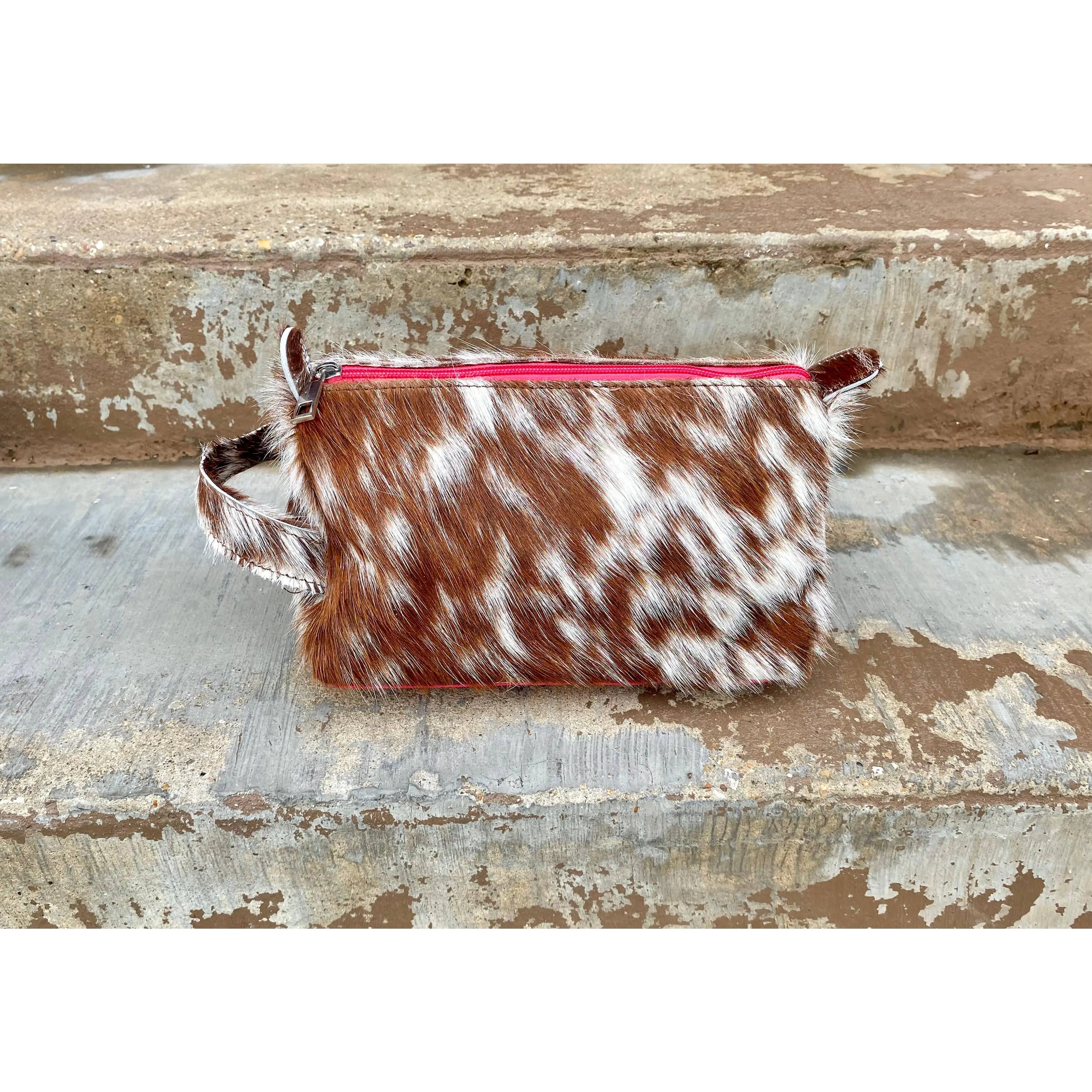 Cowhide Makeup Bag