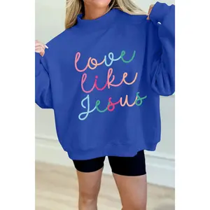 Blue Love Like Jesus Mockneck