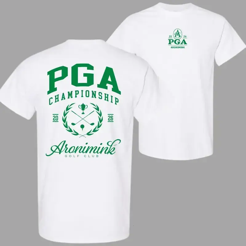 🏌️ ‍ ♂️ ⛳ PGA Championship 2026 Stylish Soft Shortleeve Round Neck Menswear T-Shirt, Aronimink Golf Club Tournament Tee, Pro Golf Fan Apparel, Casual Daily Wear