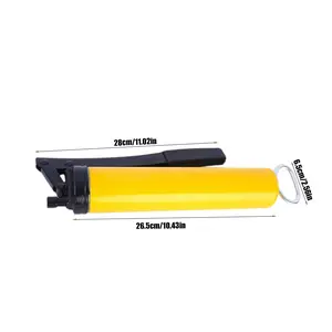 Manual High Pressure Grease Gun - 28cm (11.02in) Length, Special Oil Injector for Excavators & Construction Machinery, Construction Use Tool