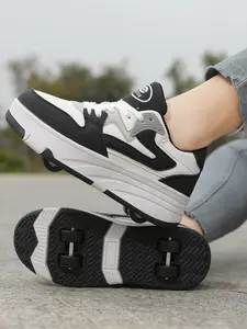 Spring Summer Roller Skates, Upgrade Four-Wheel Stability, Detachable Wheels, Outdoor Skateboarding, Anti-Slip Durable Sole