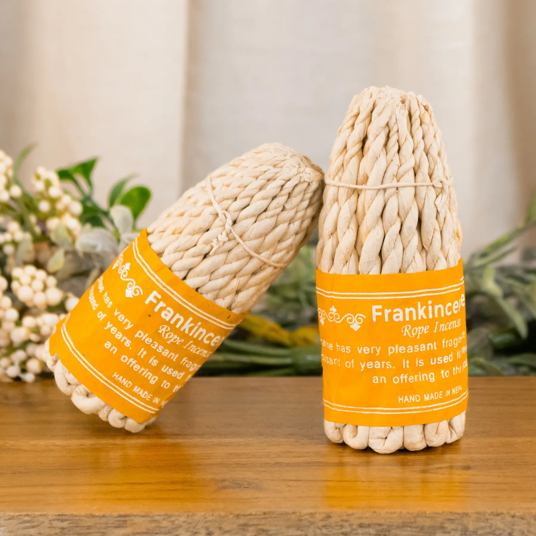 Down To Earth Frankincense Rope Incense - Handmade Rope with Natural Scent for Fragrance and Aroma Use