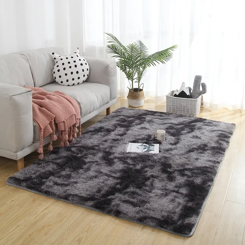 Washable Long Plush Tie-Dye Gradient Home Rug for Living Room, Bedroom, Sofa Side, Bedside and Bay Window Washable Long Plush Tie-Dye Gradient Home Rug for Living Room, Bedroom, Sofa Side, Bedside and Bay Window