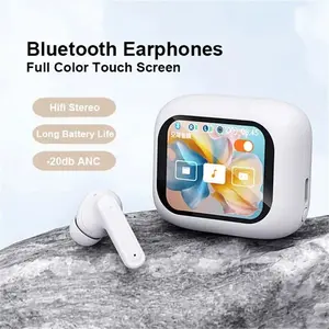Touch Screen Bluetooth 5.3 TWS Earbuds Stereo Space Audio HIFI Headphone Noise Cancellation Wireless Earphone