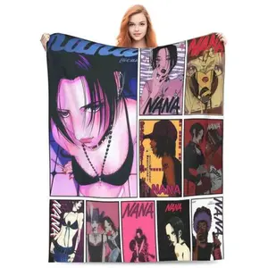 Warm & Soft Nana Anime Blanket, Multi-Use Throw for Sofa Office Travel, Sweet Mother's Day & Easter Holiday Gift for the Whole Family summerwins