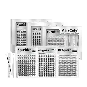 NEW AiryCute Upgraded Clusters 2.0  | DD Spider, Sparkler, Fairy Wink | Lashes with Manga Effect, Lightweight, Waterproof & Long-Lasting | Breeze Style| Fairy Style | Beginner-Friendly DIY Lashes for a Flawless Look |  Must-Have Clusters #SummerVibes