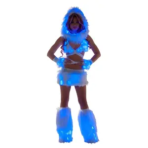 GlowFur Illuminated Light-Up Wrap Top