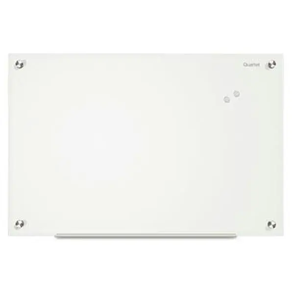 Quartet Infinity Frameless Glass Dry Erase Board, 36" x 24", Stain-Proof Tempered Glass Surface for Coaches' and Contemporary Offices, Frameless Look