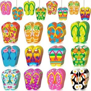 Hawaiian Theme Beach Tree Decorations, 12/24/36 Pieces with Rope Hanging, Perfect for Hawaiian Parties & Year-Round Decoration