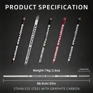 WUDAY Carbon Fiber And Steel Hybrid Ultra-Lightweight Golf Putter Shaft with High Stability for Enhanced Performance accessories Textured Grip Design White Grip Superior Grip Strong Grip golf accessories