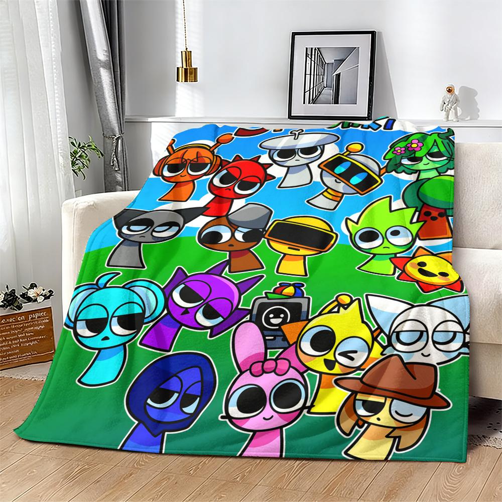 Sprunki Blanket Super Soft Cozy Throw Blankets Suitable for use in offices, sofas, and travel settings, etc.Suitable for all four seasons cozy flannel blanket A gift suitable for fans, friends and children