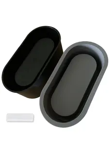 Oval Silicone Planter Mold, Oval Shape 7 x 3.3 Inch (L x H), Silicone Model for Concrete Flower Pots, DIY Succulent Plant Concrete Model, Concrete Pot Mold