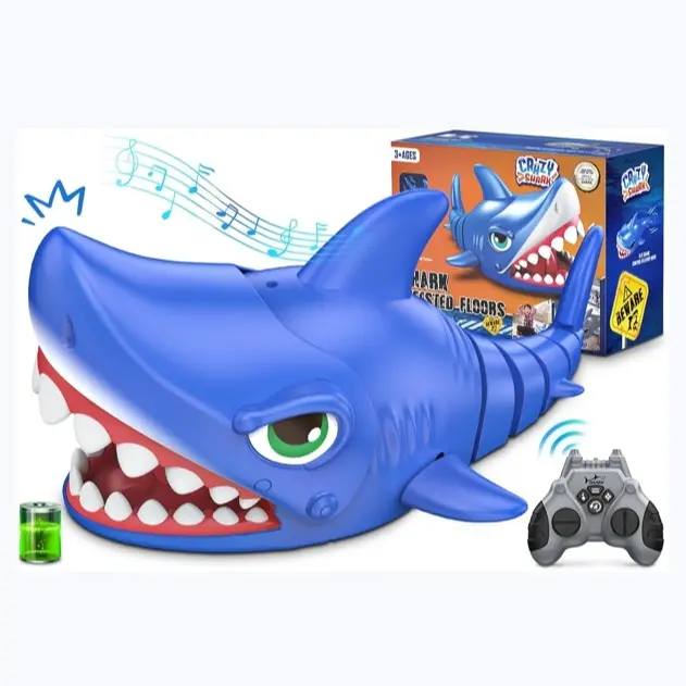 RC Shark Toy for Kids Ages 3+ - Rechargeable RC Robot with Realistic Bite Action, Interactive Gift for Boys Ages 3-12
