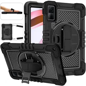 Heavy Duty Case for Redmi Pad SE11 Xiaomi Pad 6 Cover Case Shock Proof Swivel Bracket Handle with Shoulder Strap Case Funda