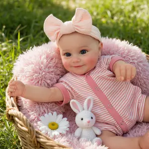 22 Inch Maddie Reborn Doll Realistic Baby Doll Girl, Smiling Baby Girl Doll,Soft Weighted Body, Lifelike Newborn Gift Set for Kids Age 3+, Birthday & Children’s Day Gift