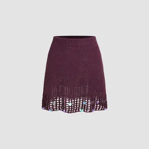 Cider [size 2-10] High Rise Sequin Knitted Mini Skirt SwimWeek