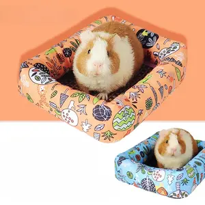 Summer Cooling Mat for Small Pets - Rattan, Cute Print, Fits Guinea Pigs, Hamsters, and Chinchillas