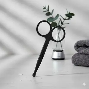 Ultra-Safe Nose Hair Trimmer: Gentle Rounded Blades for Pain-Free Grooming. Portable Personal Care Tool for Precise Trimming, Prevents Nasal Irritation & Cuts. Ideal for Daily Hygiene & Detail-Oriented Users.