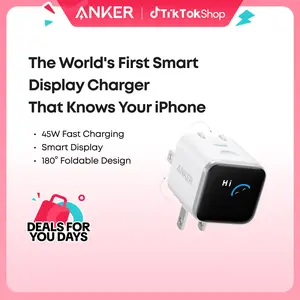 【Perfect Charger for iphone】Anker 45W Fast Charging USBC Charger with LED Display, Fast Charging Block  for iPhone 17/16/15 Series, MacBook, Apple , Safe & Compact Power Adapter for Apple Devices,summerwins,FathersDayGift，#DealsForYouDays