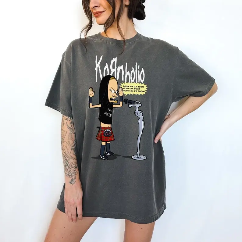 Comfort Colors Kornholio Graphic Tee Shirt, Band T-Shirt for Men & Women, Korn shirt, Korn Tee