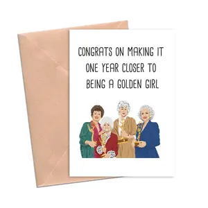 Funny Birthday Card One Year Closer to a Golden Girl