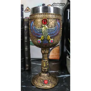 Ancient Egyptian Horus Falcon Bird God Of The Sky 6oz Wine Goblet Chalice Cup