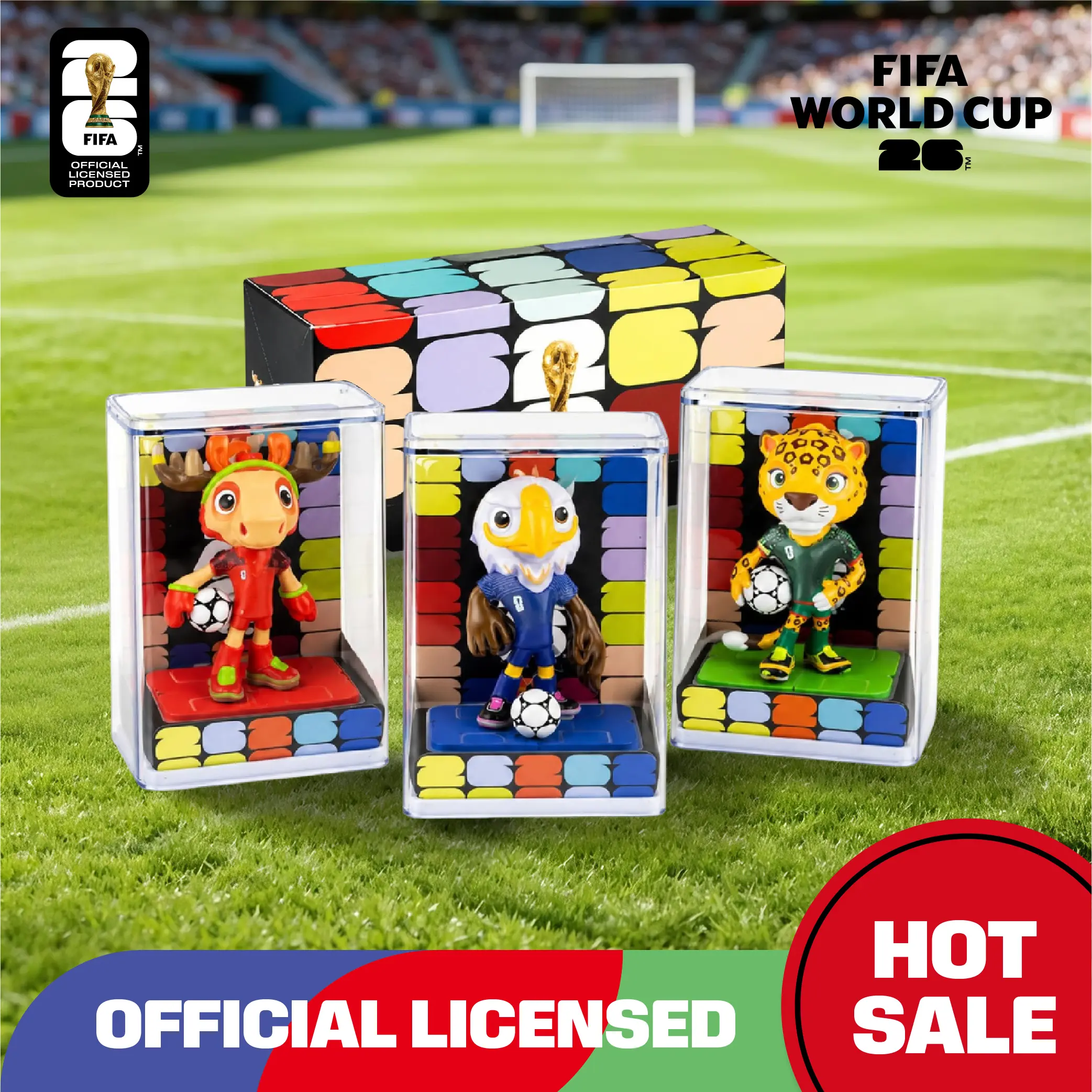 [Bundle] FIFA 2026 World Cup Collectible Mascot Figurines toys 6cm/2.5in