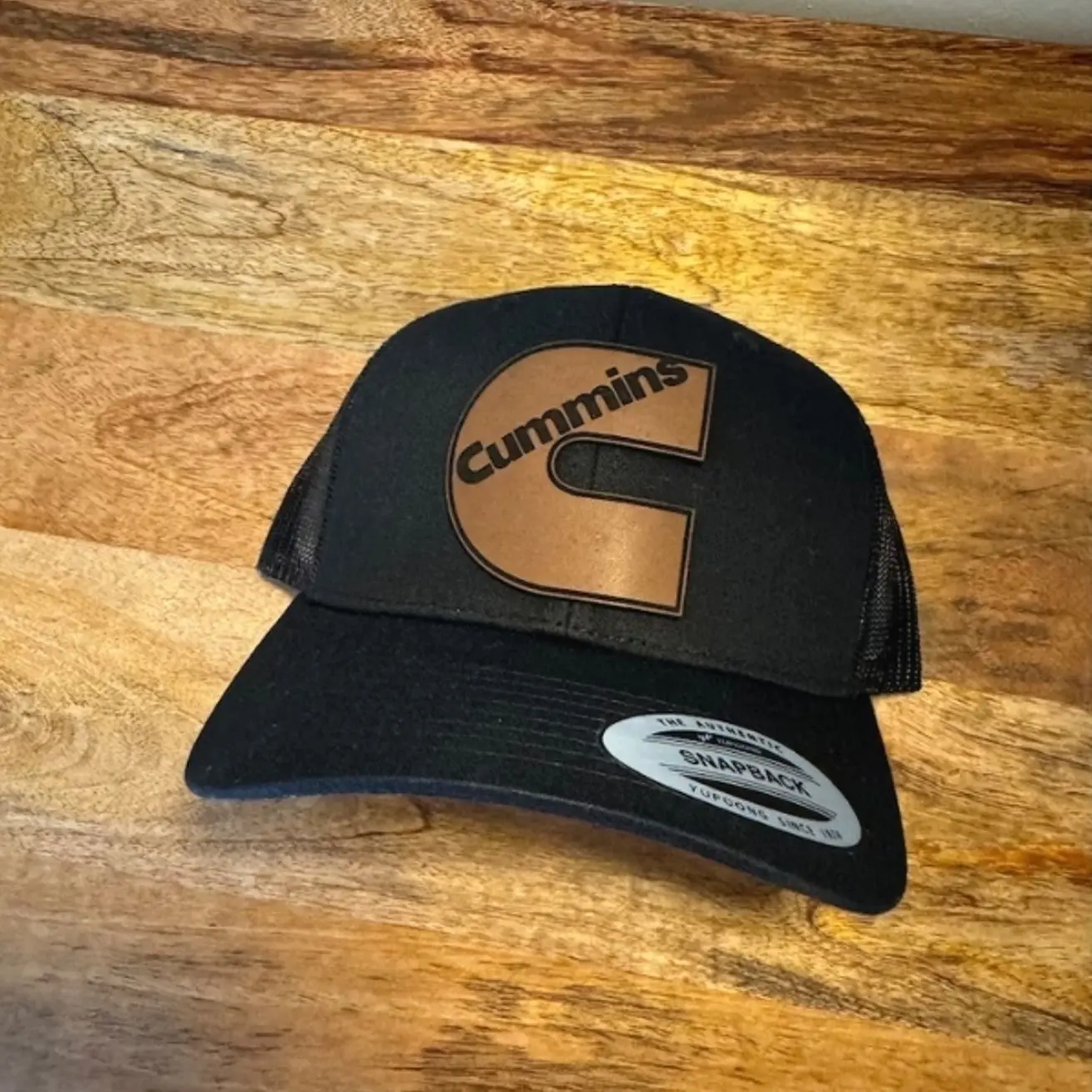 Cummins Leather Retro Hat Trucker Hat Many Colors Snapback Hat, Unisex Casual Street Style, Gift Idea For Her Him, Unisex Everyday Wear