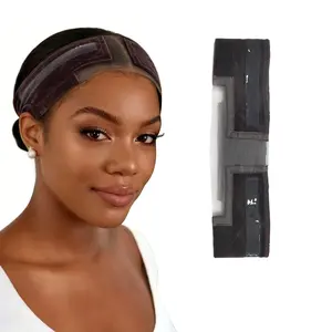Lace Wig Grip Band Women: Adjustable Silicone Non-Slip Wig Gripper with Middle Lace Part & Ear Cut Outs Secure Fit Breathable No-Headache for Wigs Chemo Cosplay Sports Daily Wear
