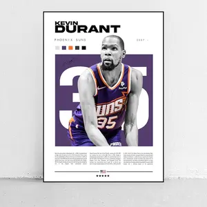 Legends Poster: Kevin Durant, Sports Poster, Basketball poster,Basketball Gift