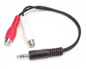 Startech MUMFRCA 3.5mm Male to 2x RCA Female Stereo Headphone Jack Connector Cable, Computer Audio Accessories